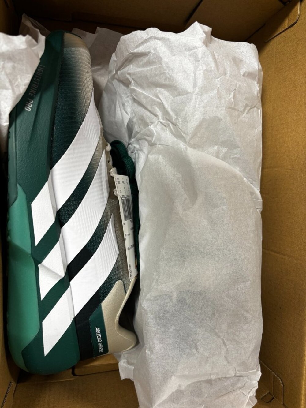adidas Adizero Control Training Shoes Men’s 8.5 Green White LA35